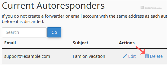 Autoresponder verwijderen