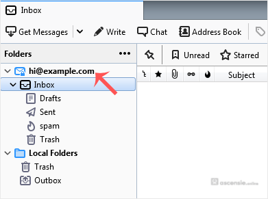 E-mail bekijken in Thunderbird