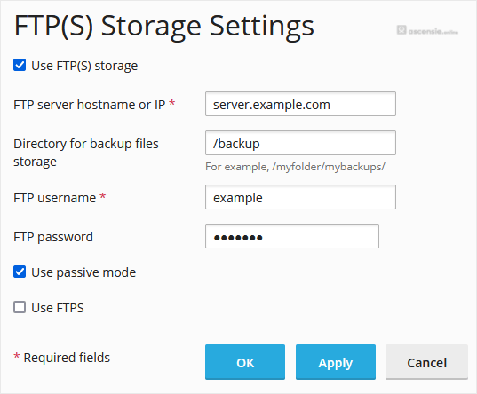 Volledige FTP-configuratie in Plesk