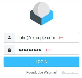 Inlogpagina van Webmail